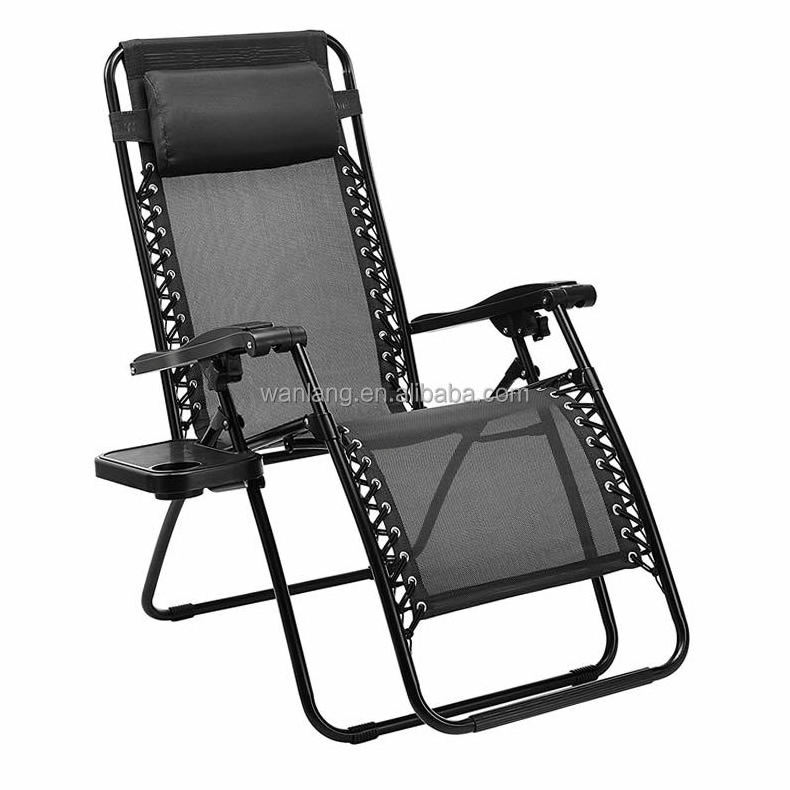 Backyard Zero Gravity Reclining Lounge  Chair Outdoor Folding Lounger Sling Mesh Chairs