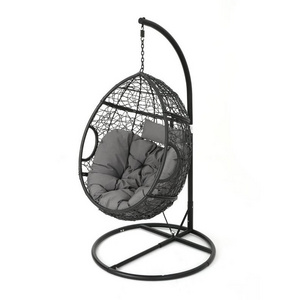 Outdoor Indoor Wicker Rattan Hammock Hanging Egg Swing Chair Porch Swing with Stand