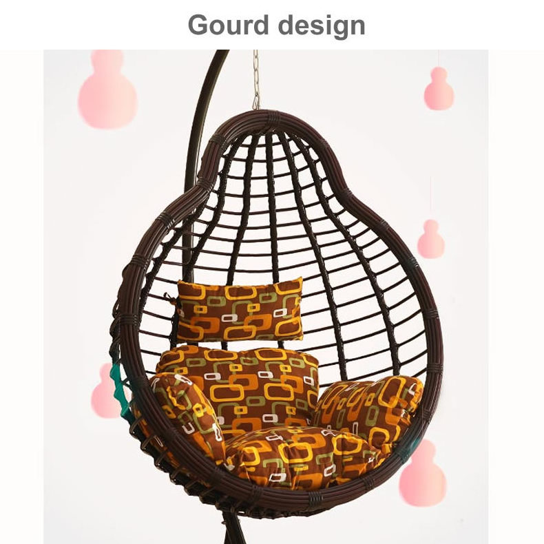 Factory price outdoor patio swings wicker single hanging egg chair rattan swing chair with stand