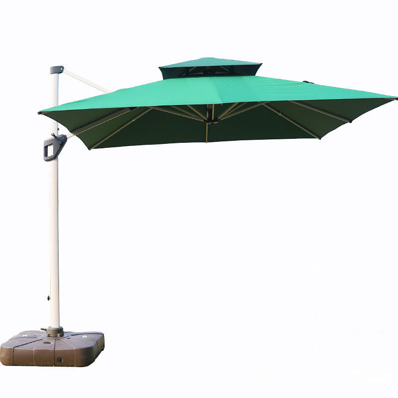 Outdoor Square Umbrella Large Cantilever Umbrella Garden Double Canopy Umbrella