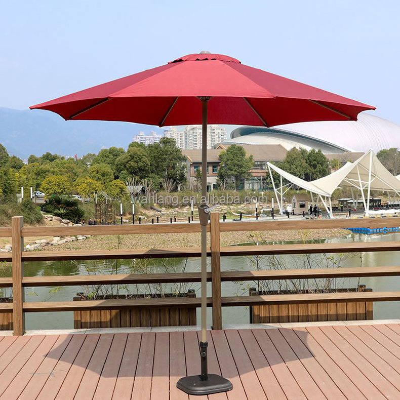 Customized Patio Furniture 3 Meter Center Pole Market Parasol 9ft Outdoor Umbrella 10ft Table Umbrella for Restaurant Cafe Shop