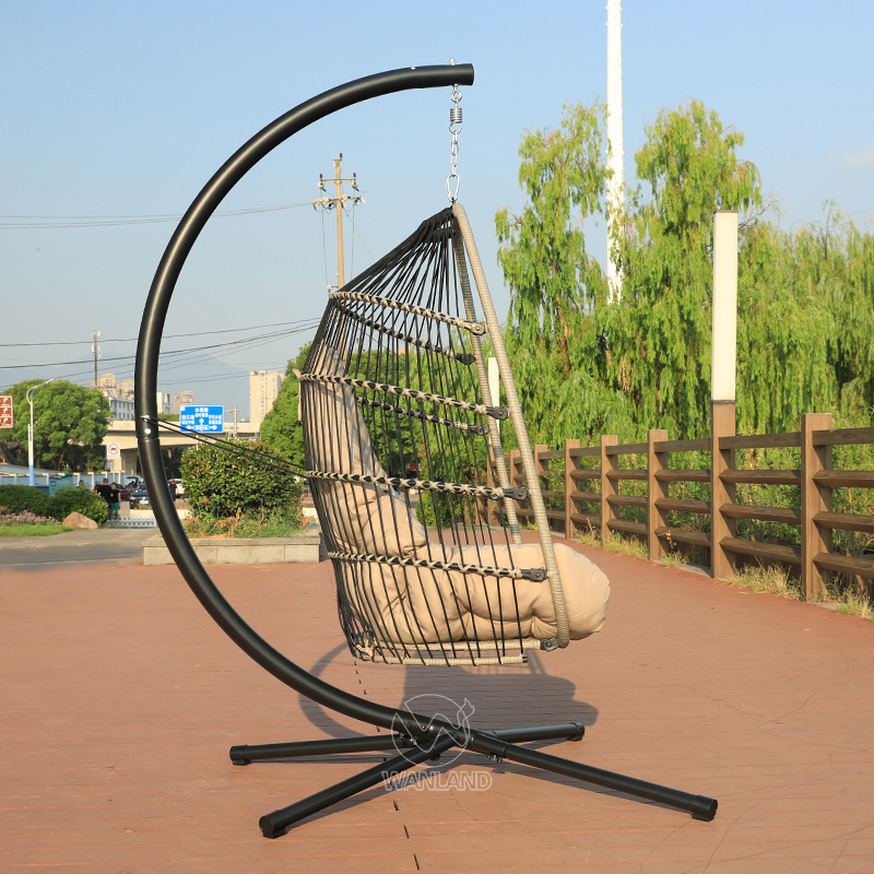 Hot sales bird nest durable swing chairs foldable hammock rattan hanging chair 2 seats outdoor hanging swing chair