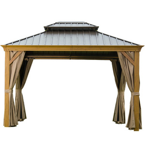 Wholesale waterproof aluminum pergola high quality gazebos with sidewalls patio shade metal canopy gazebo