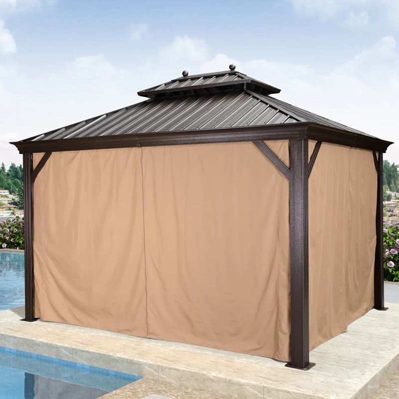 Manufacturer of custom garden courtyard backyard furniture outdoor aluminum luxury pavilion gazebo