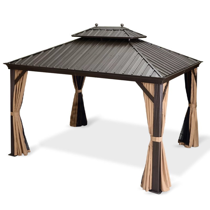 Manufacturer of custom garden courtyard backyard furniture outdoor aluminum luxury pavilion gazebo