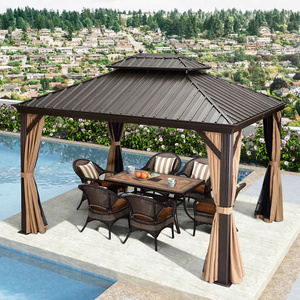 Manufacturer of custom garden courtyard backyard furniture outdoor aluminum luxury pavilion gazebo