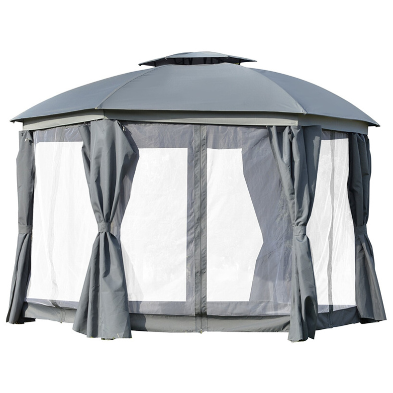 Courtyard outdoors tent 10 X10 ft garden gazebo canopy easy to open tents luxury gazebo with net walls