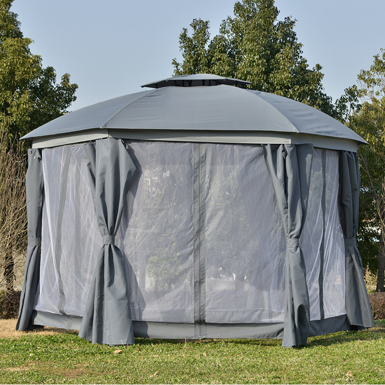 Courtyard outdoors tent 10 X10 ft garden gazebo canopy easy to open tents luxury gazebo with net walls