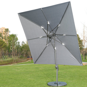 Outdoor Patio Garden Big Square Roman Umbrella 3*3M Sun Umbrella Pool Side Aluminum Durable Umbrellas with Hand Crank