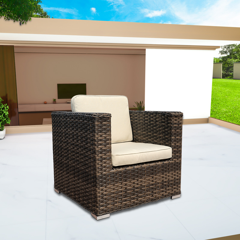 Factory Direct Selling Rattan Customized Sofa Set Sectional 4 Pieces Wicker Aluminum Frame Outdoor Furniture Sofa Set