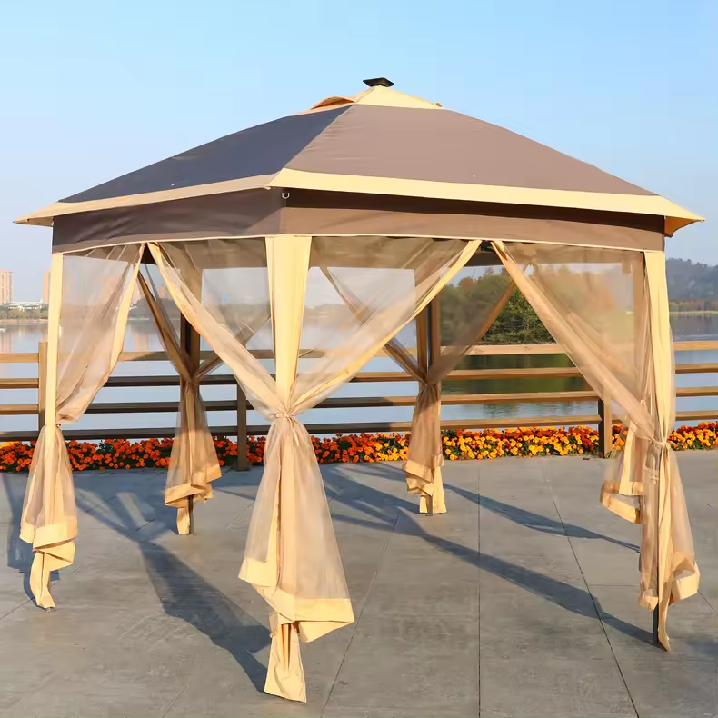 Patio Wedding  3 x 3 Fold Gazebo Pop Up Tent Canopy with Mosquito Netting for Wedding Exhibition Market