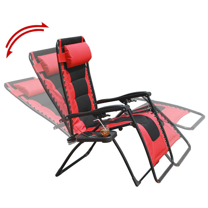 Outdoor furniture folding zero gravity cheap simple metal garden sun loungers luxury modern recliner chair