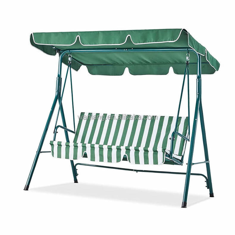 Modern outdoor furniture 3-Seat garden swing chair heavy duty patio swings with canopy  hanging chair for bench porch