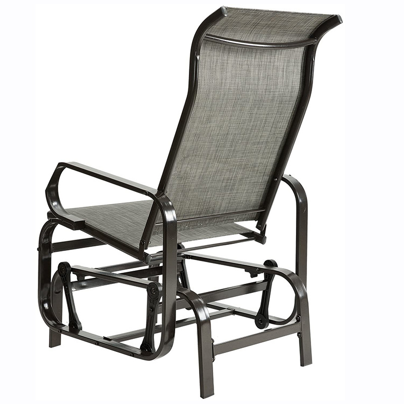 Outdoor Modern Rock Chair Single Glider Chair  Sling  Steel Swing  Metal Rest Chair