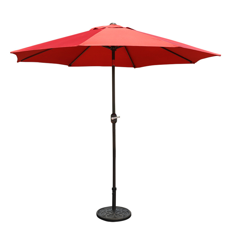 Outdoor Patio Umbrella Market Table Umbrellas 8 Sturdy Ribs UV Protection Waterproof with Push Button Tilt and Crank