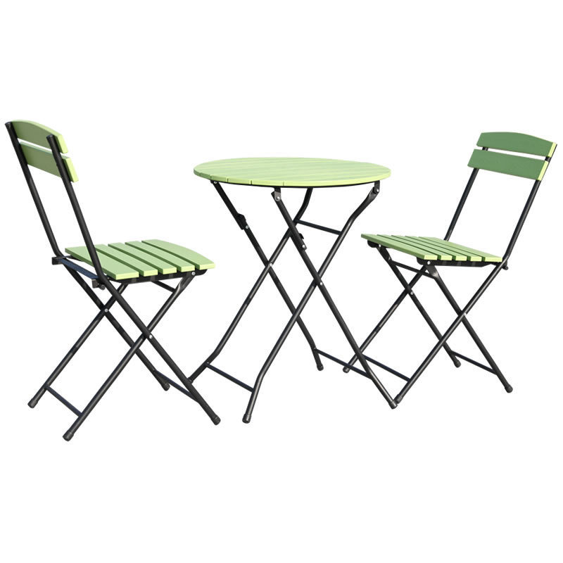 Wooden Weather Resistant Outdoor Furniture Sets 3-Piece Patio Bistro Set Folding Table and Chairs