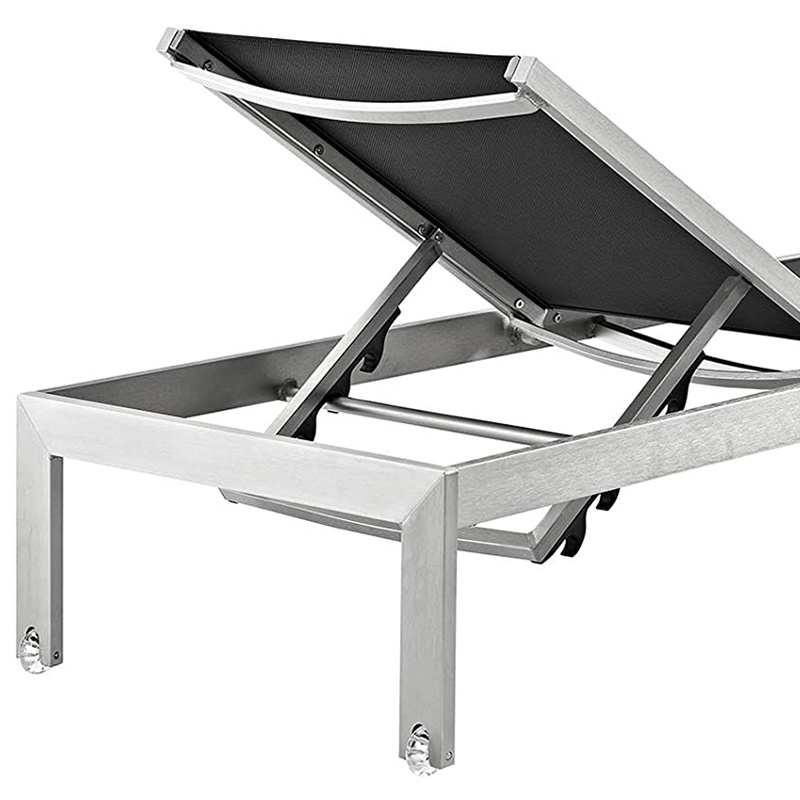 Wanland Outdoor Aluminum Swimming Pool Chair Beach Sun Bed Lounge Chair