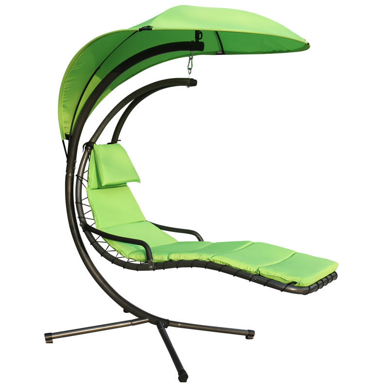 Hanging Chaise Lounger Chair Arc Stand Patio Adult Hammock Swing chair