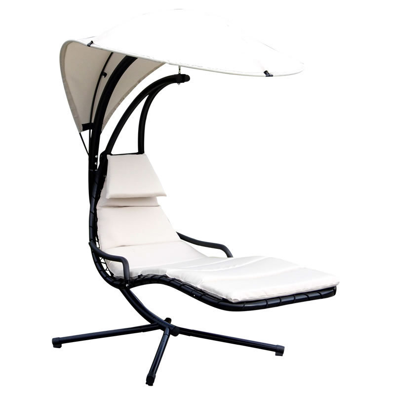 Hanging Chaise Lounger Chair Arc Stand Patio Adult Hammock Swing chair