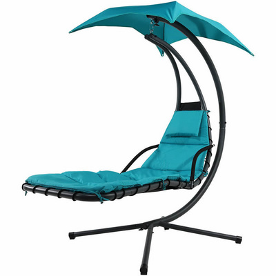 Outdoor patio garden  hanging lounge swing  chair  for backyard  patio with pillow removable canopy stand