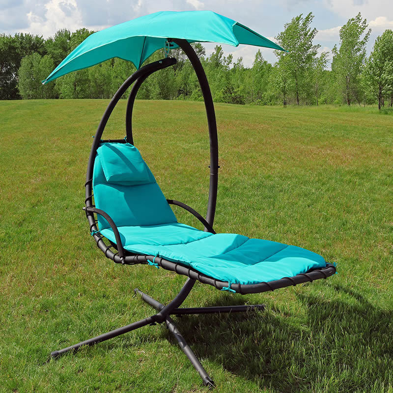 Outdoor patio garden  hanging lounge swing  chair  for backyard  patio with pillow removable canopy stand