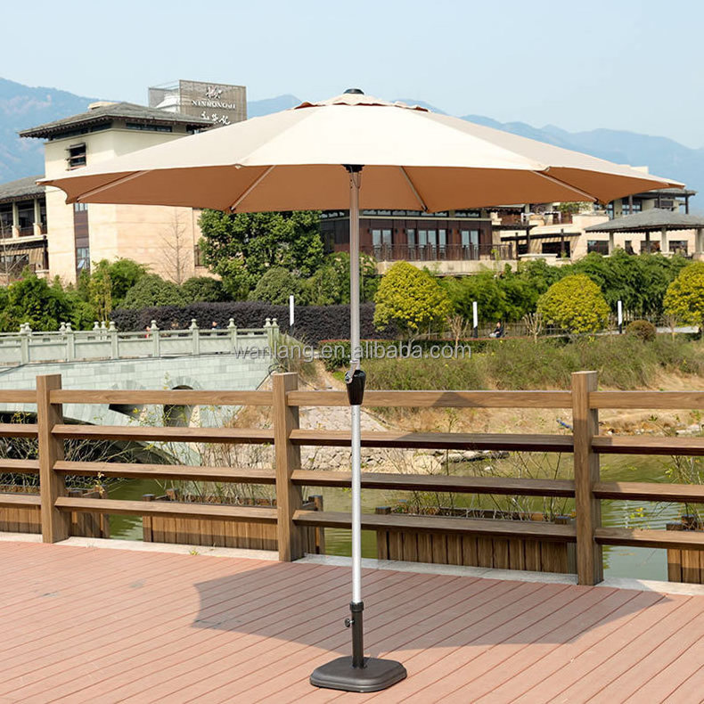 Best Selling Garden Cranked Parasol Outdoor Bistro Restaurant Beach Umbrella Patio Umbrellas