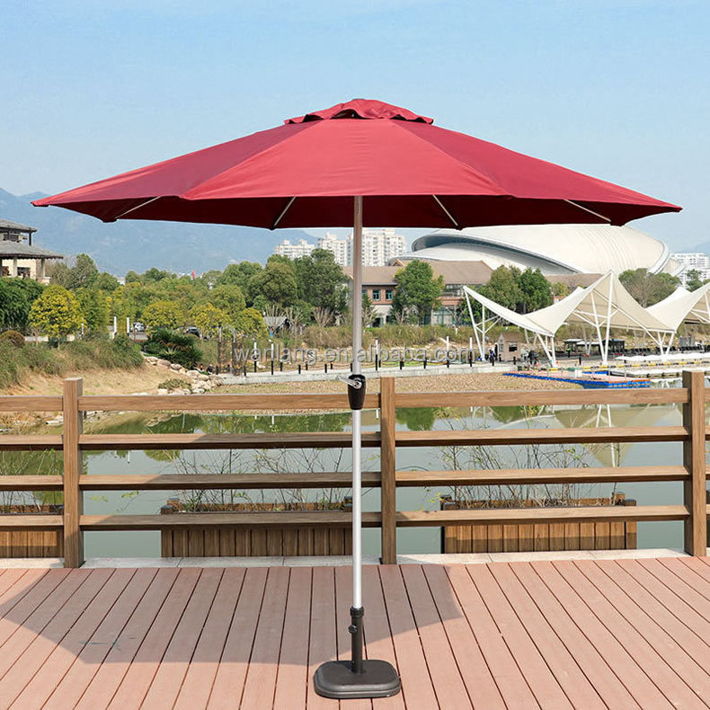 Best Selling Garden Cranked Parasol Outdoor Bistro Restaurant Beach Umbrella Patio Umbrellas