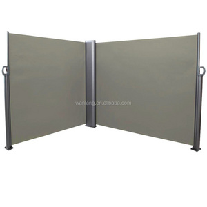 Retractable Side Awning Aluminum Rust-Proof Outdoor Privacy Screen  Folding Room Divider Wind Screen