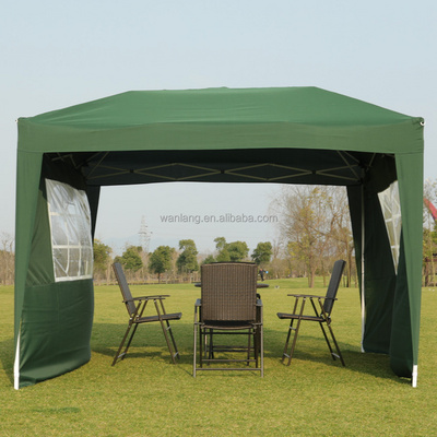 10x10 Feet outdoor folding sun shade gazebo beach canopy tent with sidewall