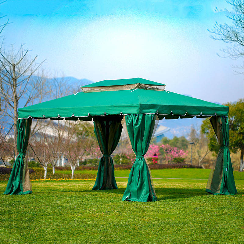 Modern Design 10 x 10 Big Size Outdoor Tent Pergola Aluminum Folding Gazebo with Net Walls for Family Reunions, Party,Wedding