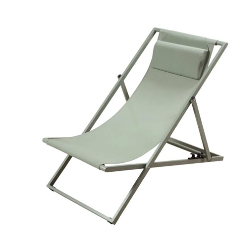 Outdoor and Indoor Relaxing Aluminum Folding Chair  Beach Lightweight Sun Lounge Chair