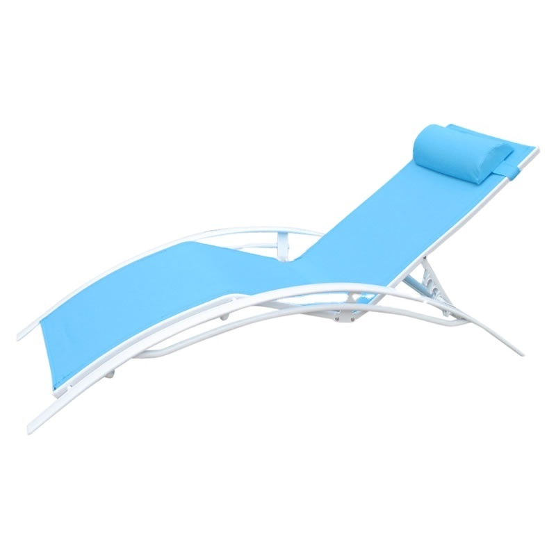 Outdoor Reclining Lounge Bed Swimming Poolside Chaise Chair Sun Beach Chair