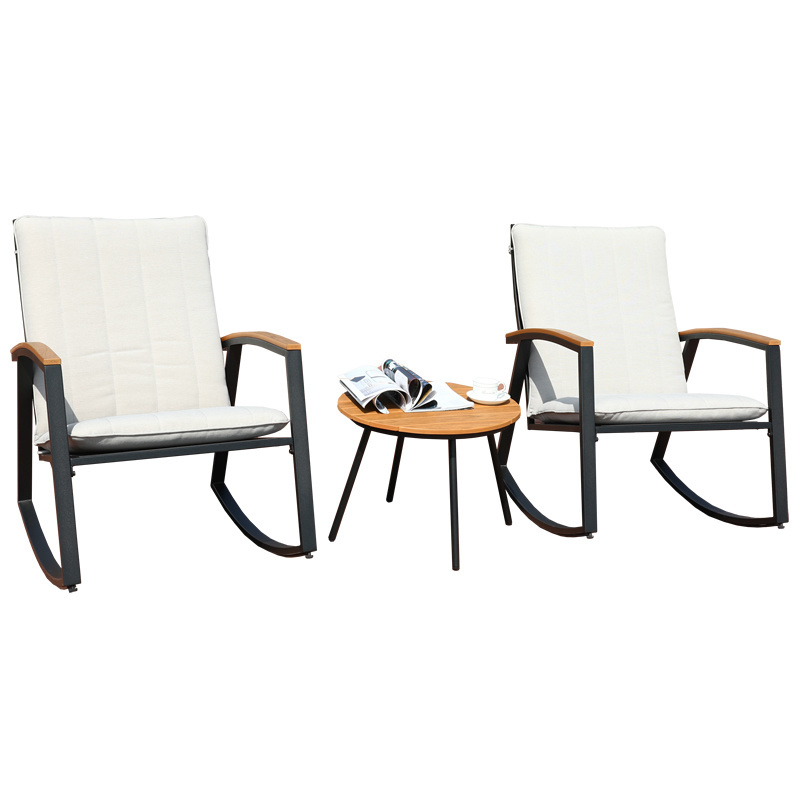 All weather garden set rocking conversation sets with outdoor table and chairs