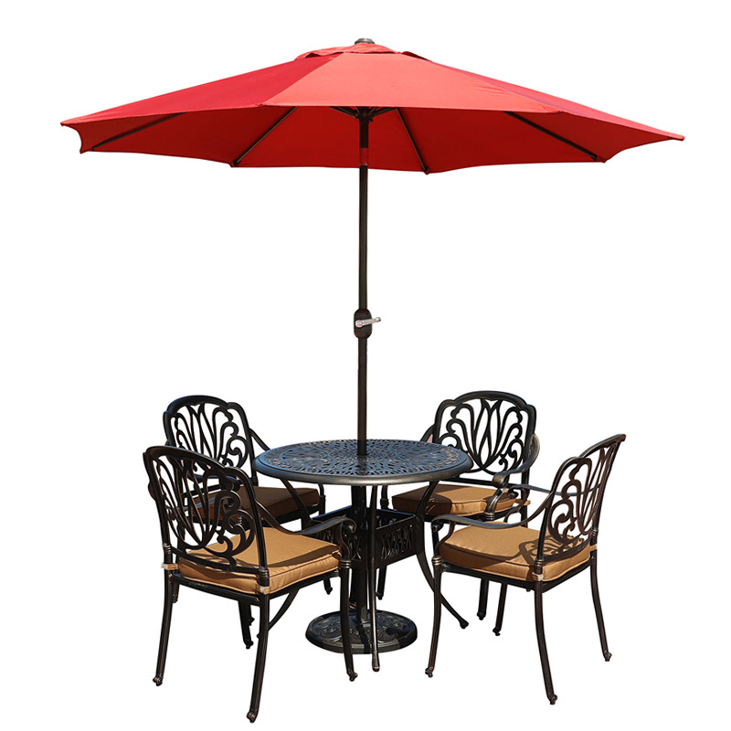 Outdoor Patio Umbrella Market Table Umbrellas 8 Sturdy Ribs UV Protection Waterproof with Push Button Tilt and Crank