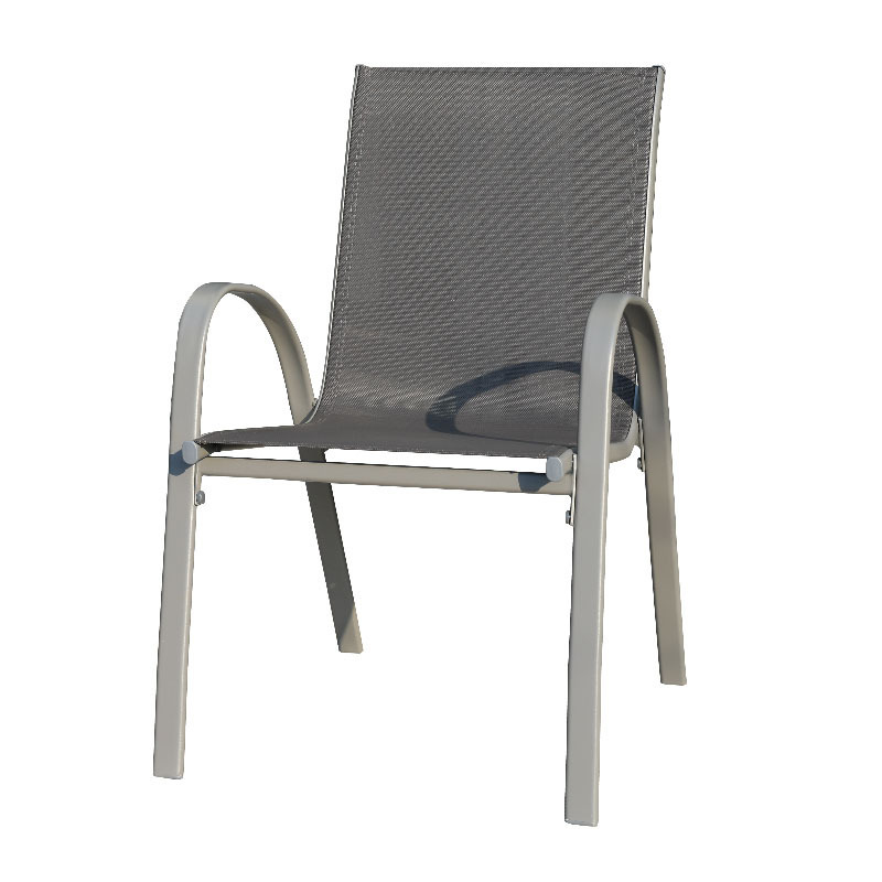 Well-designed Metal Bistro Chair Knock Down Dining Chairs Stackable Outdoor Sling Reclining Chair for Patio Restaurant Trattoria