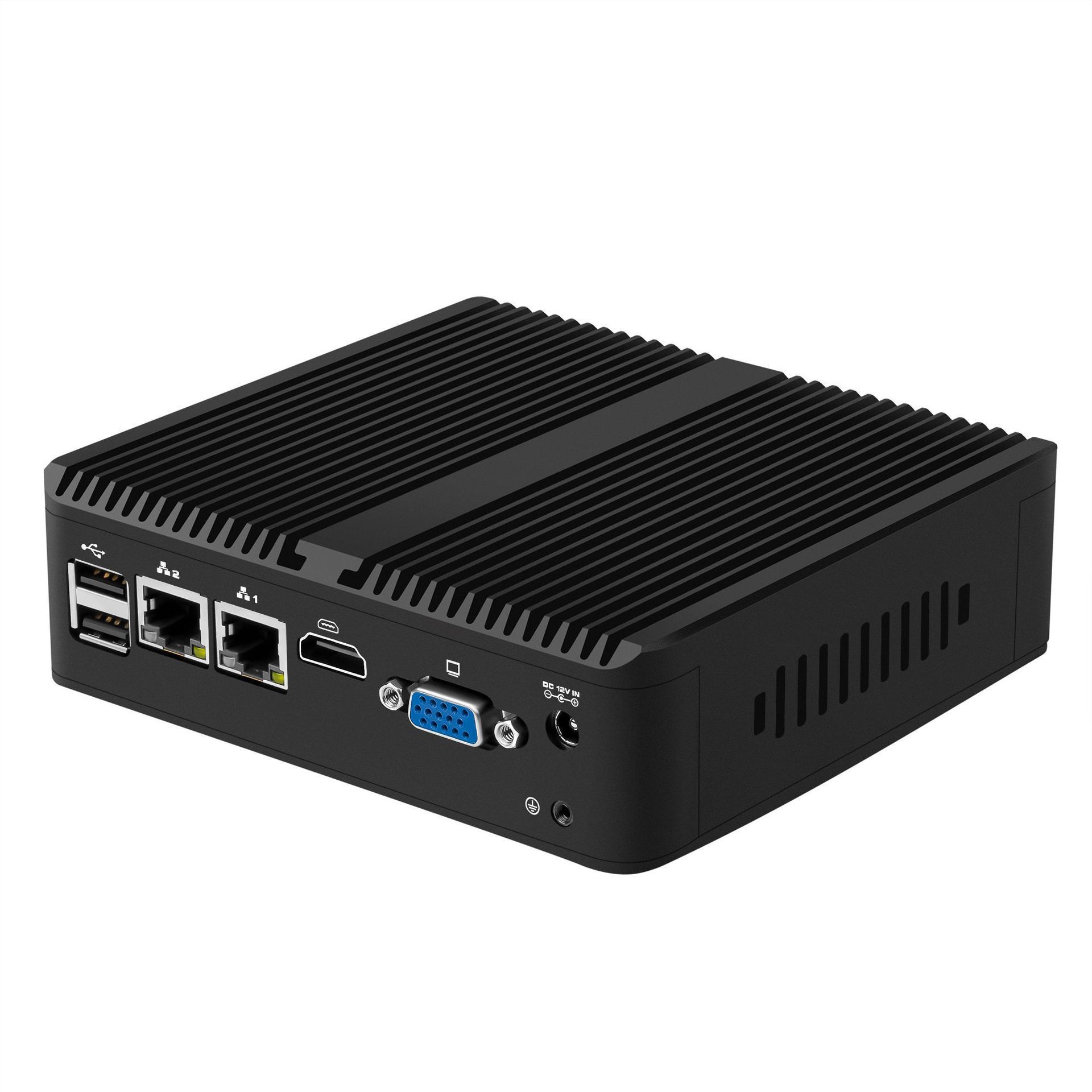 WANLAN Linux Industrial Box PC J6412 WiFi LTE configured with 8GB RAM DDR4 64GB SSD Fanless Industrial Computer