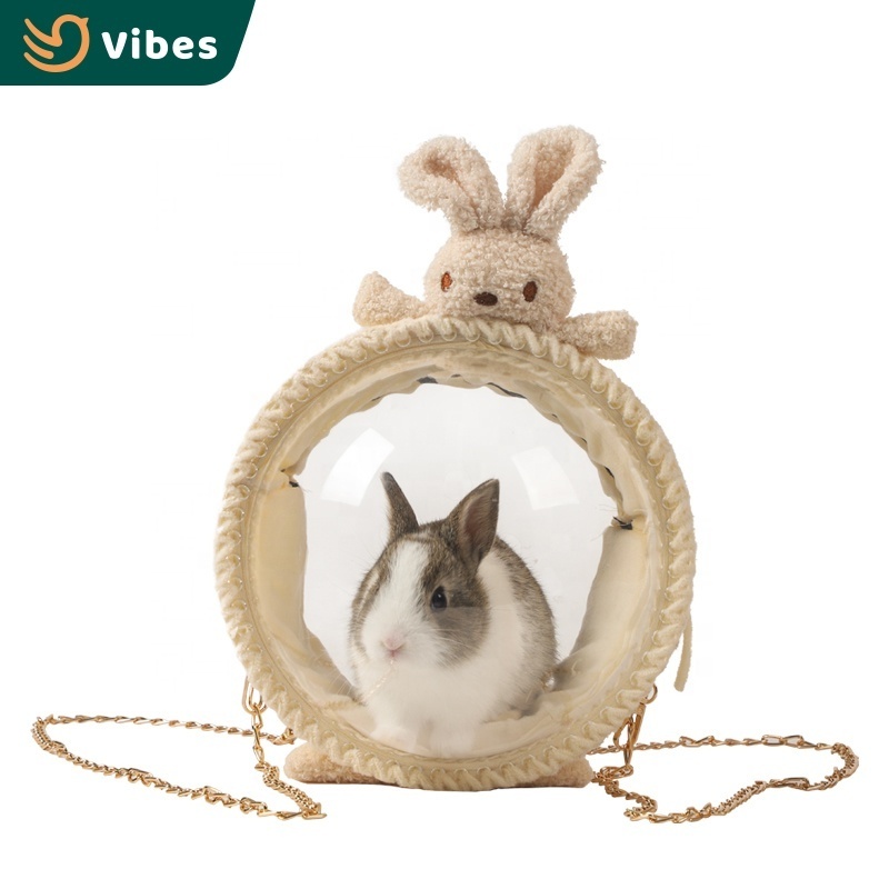 Fashionable Portable Travel Small Pet Backpack Carrier Hamster Bag Bird Parrot Transport Boxes Bag 1 Piece With Metal Chain