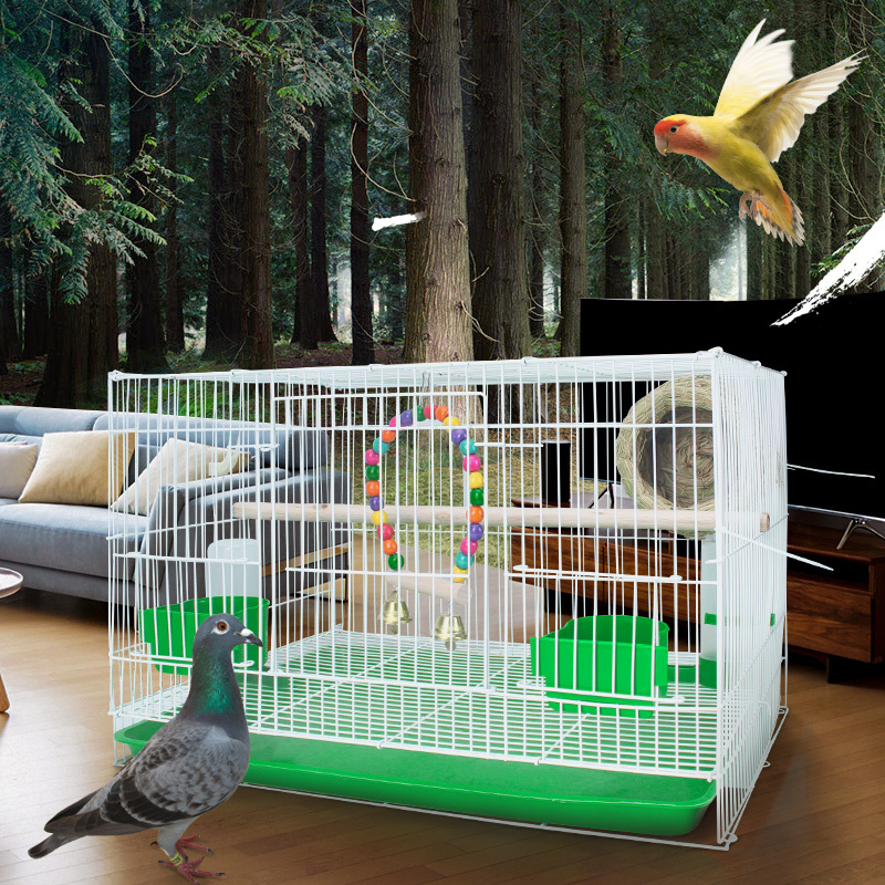 Wholesale pet animal cage foldable metal cheap bird parrot cage breeding square large big iron pigeon budgie cage for canaries