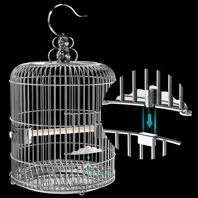 Multi Sizes Stackable Hight End Stainless Steel Bird Cage Wire Mesh Parrot Cage for Hanging