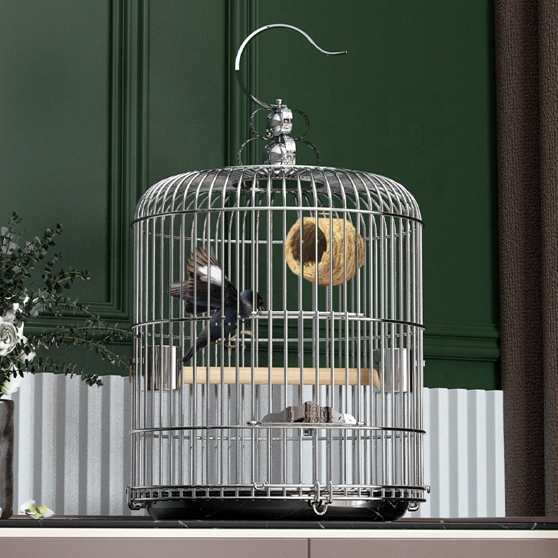 Multi Sizes Stackable Hight End Stainless Steel Bird Cage Wire Mesh Parrot Cage for Hanging