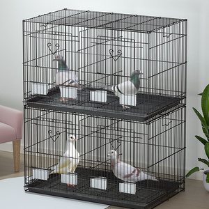 Multi Layers Stackable Pigeon Breeding Cages Design Double Divided Bird Cage For Pigeons Parrot Canary