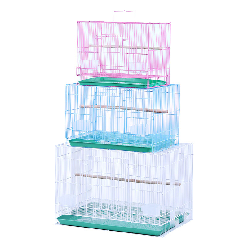 Wholesale pet animal cage foldable metal cheap bird parrot cage breeding square large big iron pigeon budgie cage for canaries