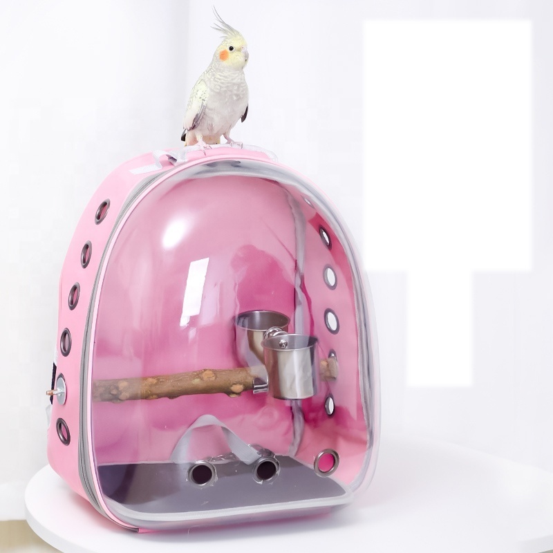 Wholesale pet supplies Outdoor Pet Carriers Bird Parrots cage Travel  Fashion Bag Small Carrier cat puppy birds backpack