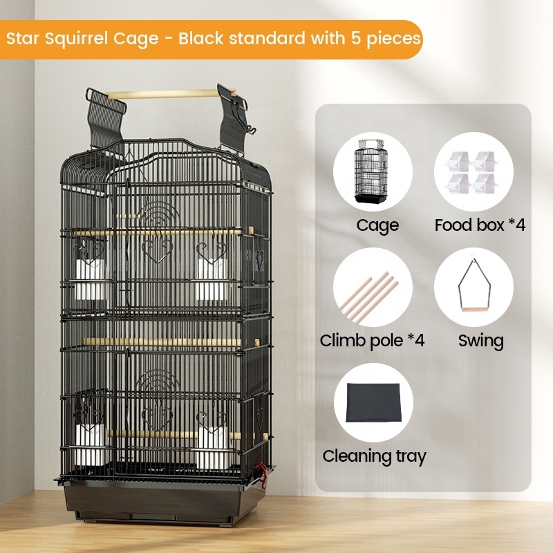 Multi Functions Open Roof Strong Large Metal Bird Cage Sugar Glider Cage Set For Breeding Chinchillas Buy