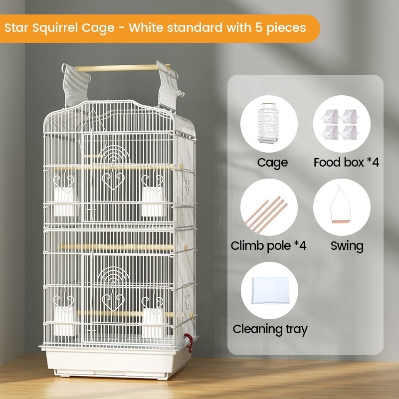 Multi Functions Open Roof Strong Large Metal Bird Cage Sugar Glider Cage Set For Breeding Chinchillas Buy