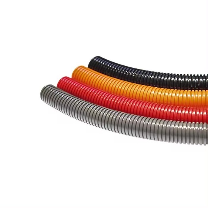 Plastic pipe corrugated tube PP flexible conduit  electric protection hose