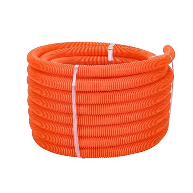 Customized Flexible PTFE Plastic Corrugated Hose Bellows Tube Pipe Convoluted Tubing