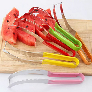 Stainless Steel Watermelon Slicer Cutter Multi-functional Cantaloupe Watermelon Slicer Knife Fruit Tools