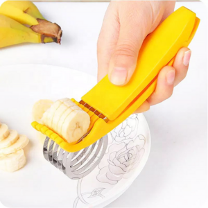 Kitchen Gadgets Slice Artifact Stainless Steel Manual Fruit Cutter Banana Chips Slicer