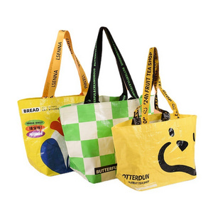 Eco friendly waterproof pp woven shopping bag recyclable laminated pp woven tote bag